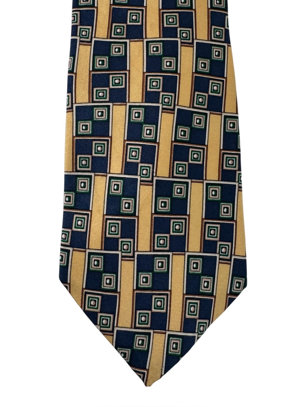 Vintage Oscar de la Renta 100% Silk Geometric Necktie Made in USA